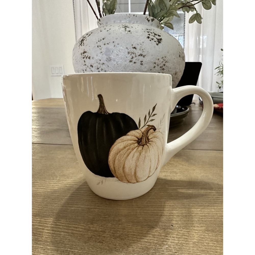 ROBERT STANLEY 17 OZ CERAMIC BUFFALO COTTAGE PUMPKIN MUG‎ COFFEE CUP